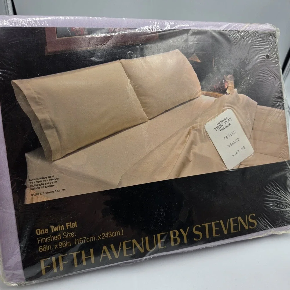Vintage Fifth Avenue One Twin Flat Sheet 66x96 Light Lavender Purple USA Country
